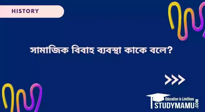 সামাজিক বিবাহ ব্যবস্থা কাকে বলে?