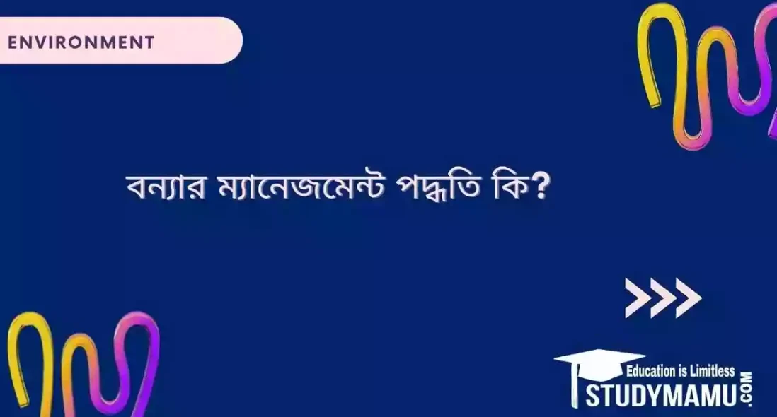বন্যার ম্যানেজমেন্ট পদ্ধতি কি?