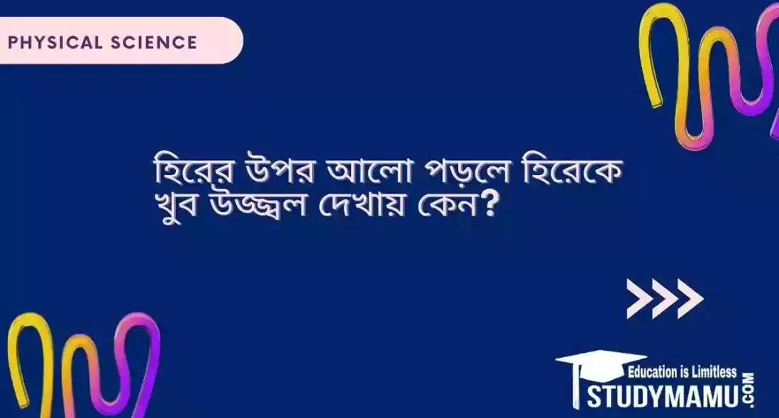 হিরের উপর আলো পড়লে হিরেকে খুব উজ্জ্বল দেখায় কেন?
